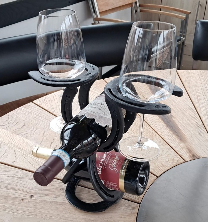 Wijn fles/glas houder